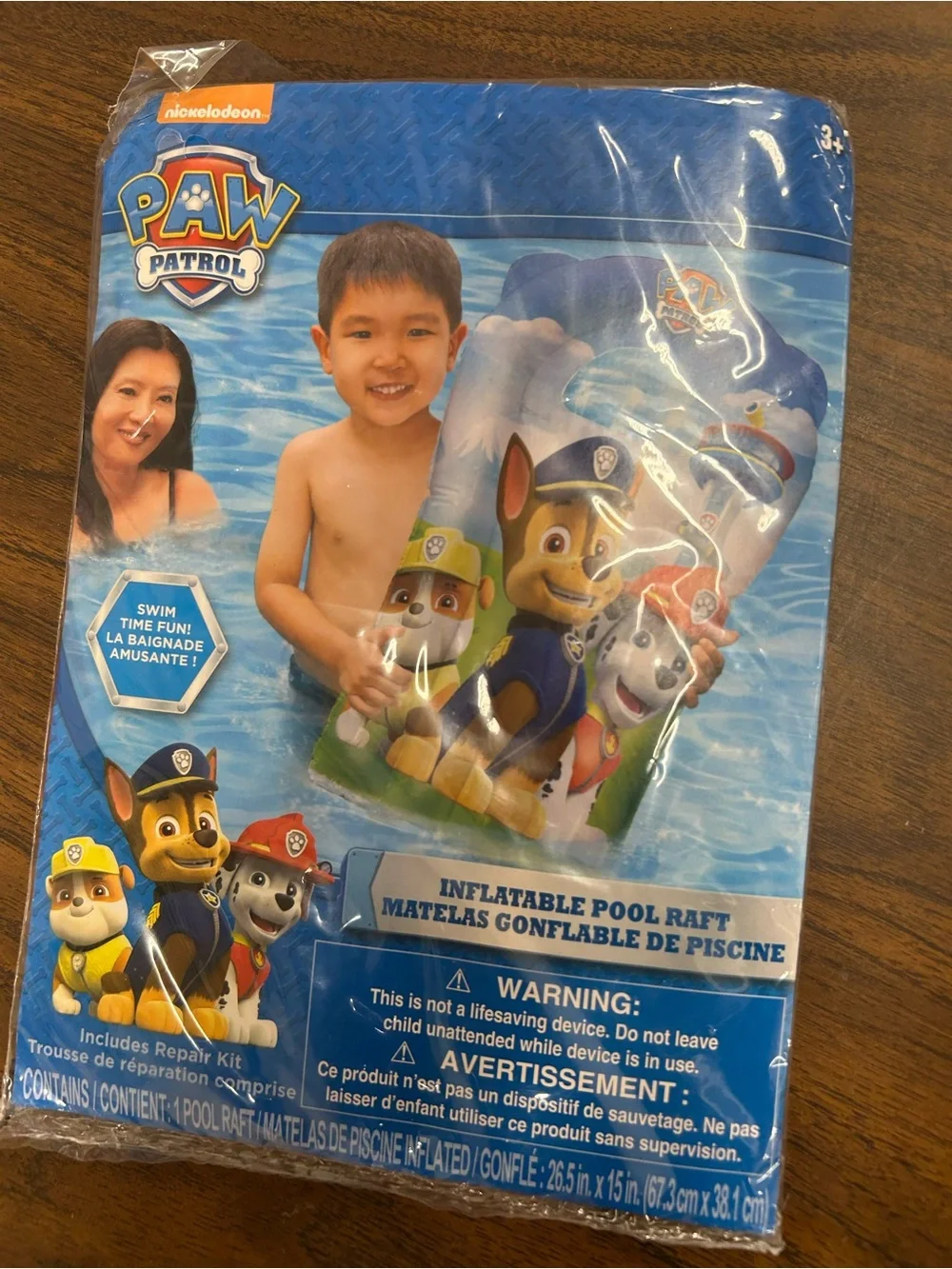 New Nickelodeon PAW Patrol Inflatable Pool Raft - Blue/Green 3 Available